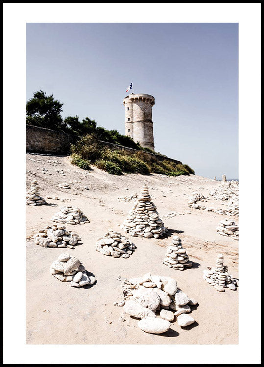 French Beach Lighthouse Plakat - Posterbox.no