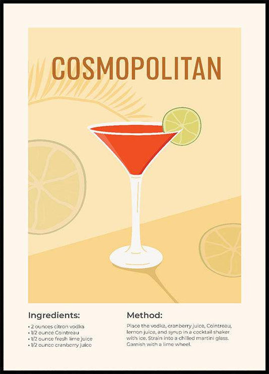 Cosmopolitan Cocktail Plakat - Posterbox.no