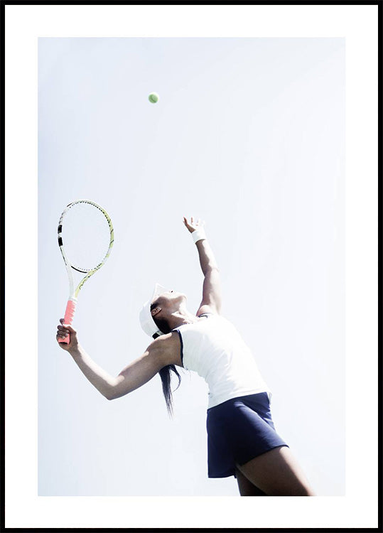 Dynamic Tennis Serve Poster