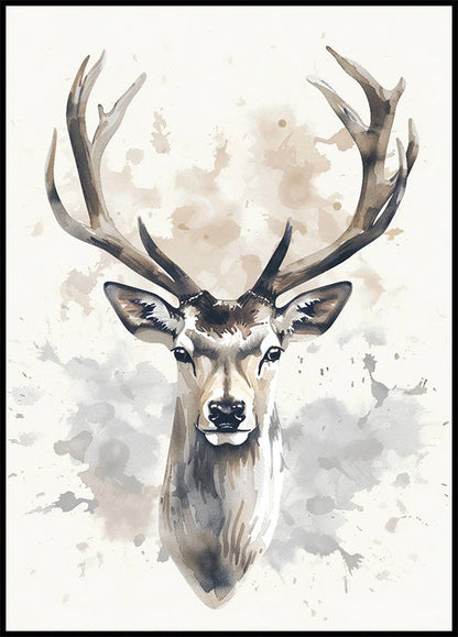 Majestic Stag Watercolor Poster - Posterbox.art