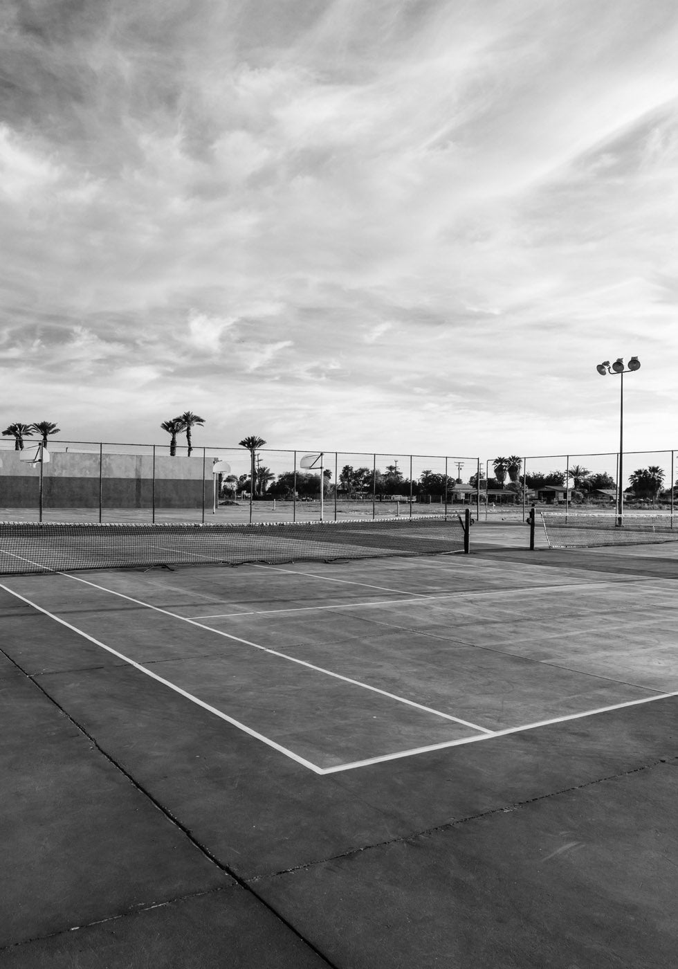 Tennis Court B&W Plakat - Posterbox.no