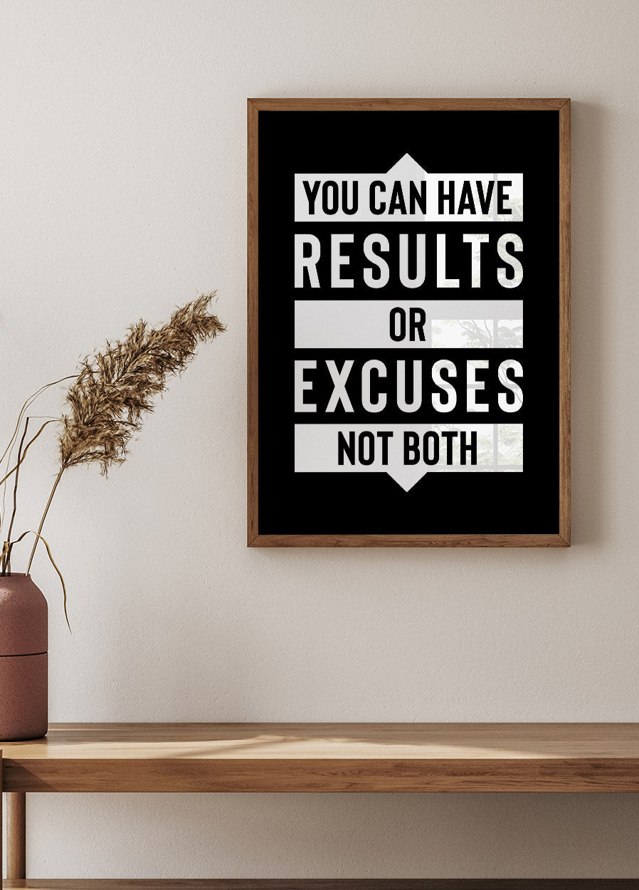 Results or Excuses Plakat - Posterbox.no