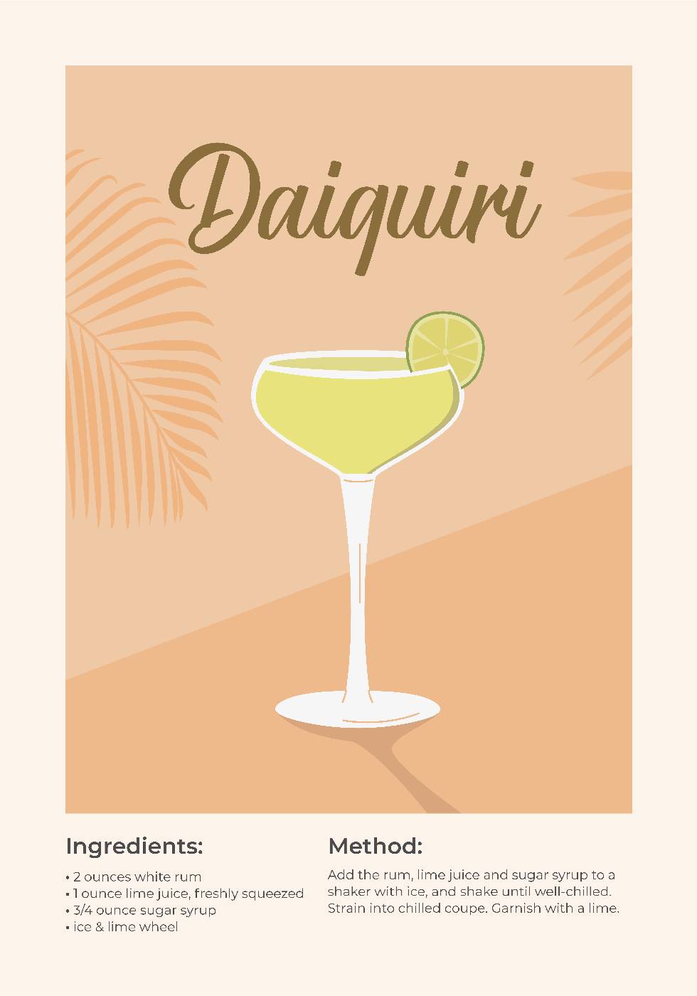 Daiquiri Cocktail Plakat - Posterbox.no