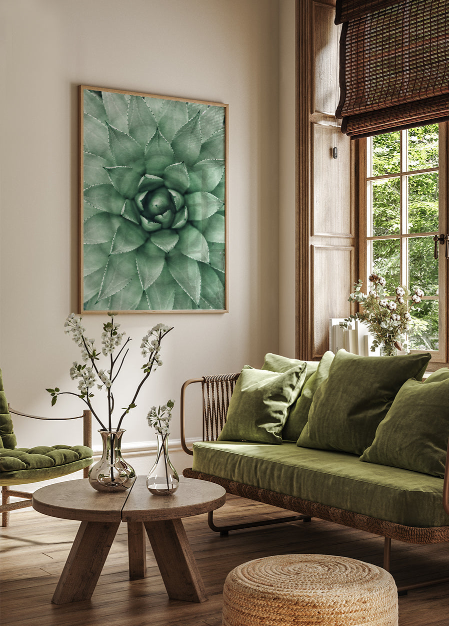 Green Succulent Plant Design Poster - Posterbox.art