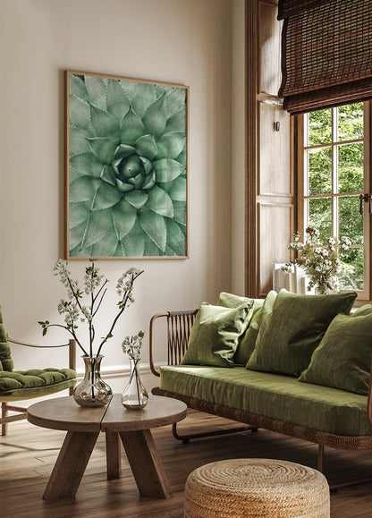 Green Succulent Plant Design Poster - Posterbox.art