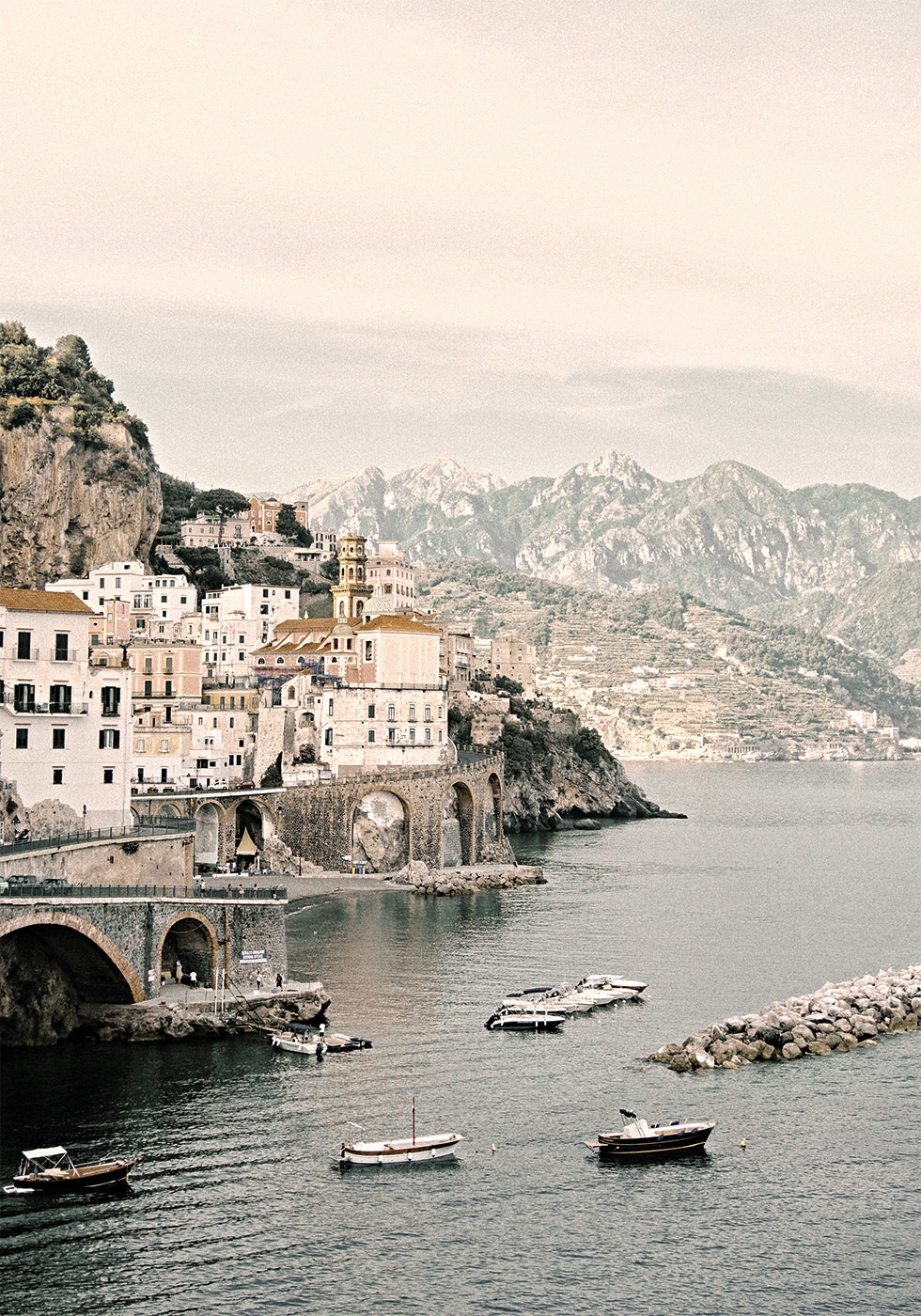 Coastal Village Tranquility Poster - Posterbox.art