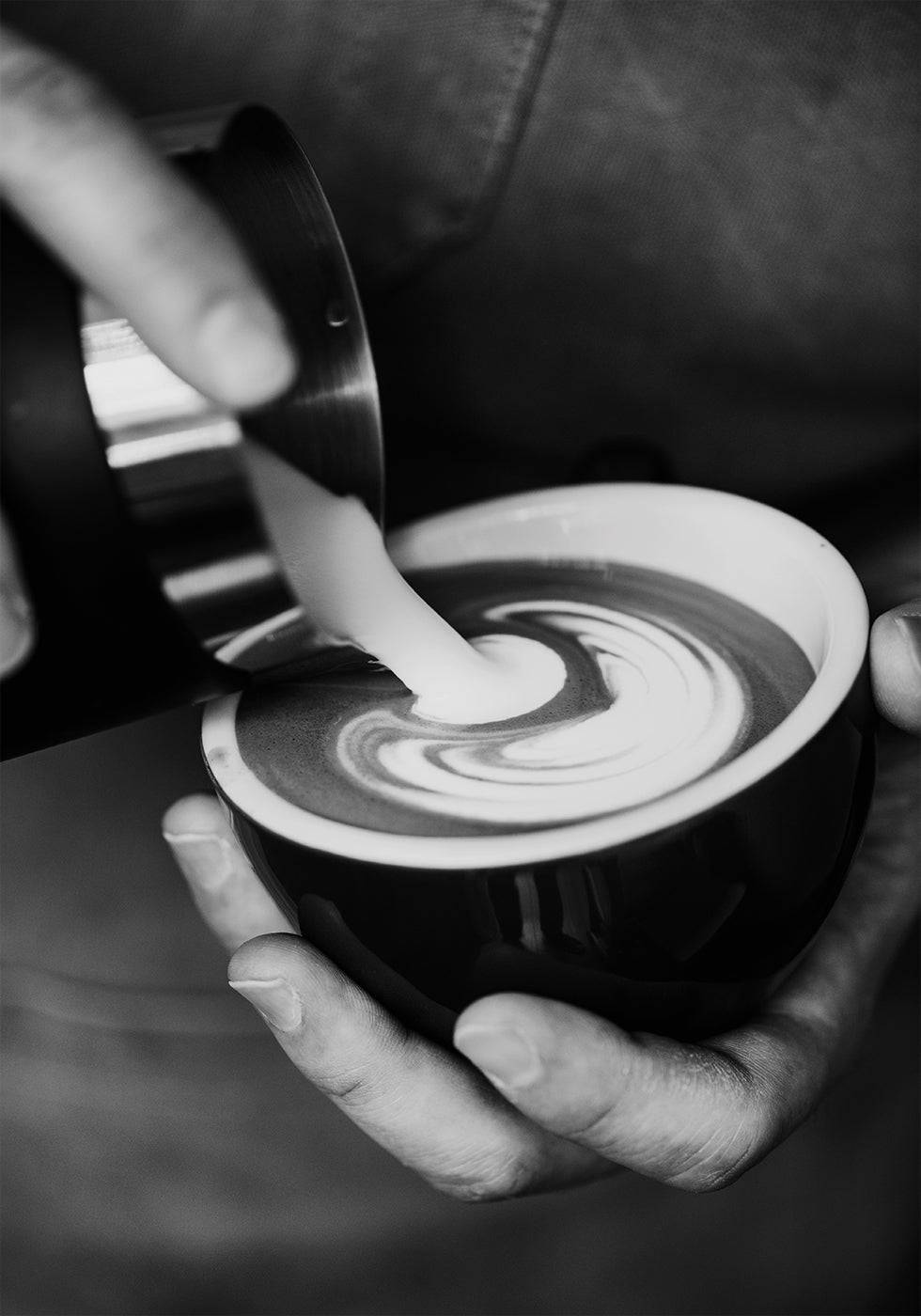 Barista Prepares Latte Coffee Poster - Posterbox.art