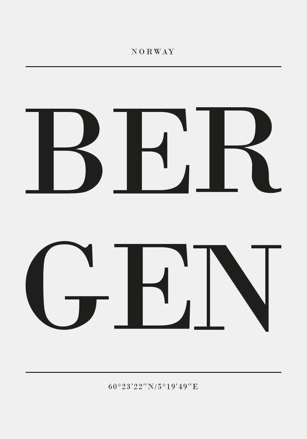 Bergen City Poster