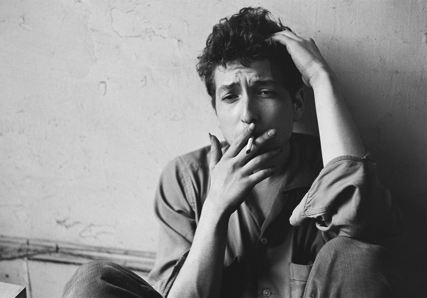 Young Bob Dylan Black and White Poster - Posterbox.art