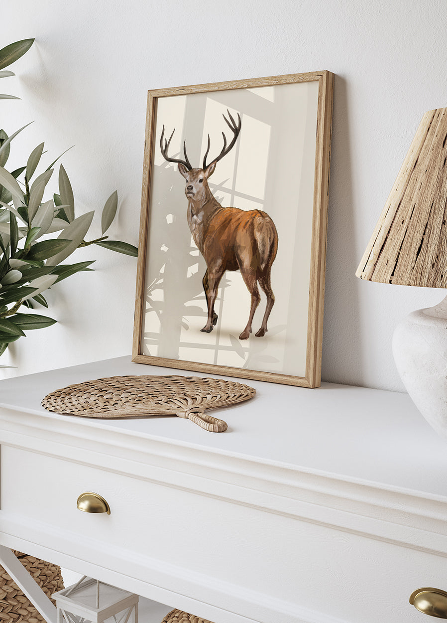 Elegant Brown Deer Poster