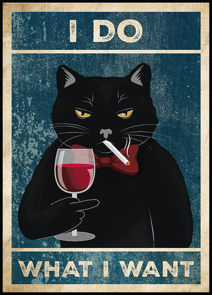 Confident Cat Attitude Poster