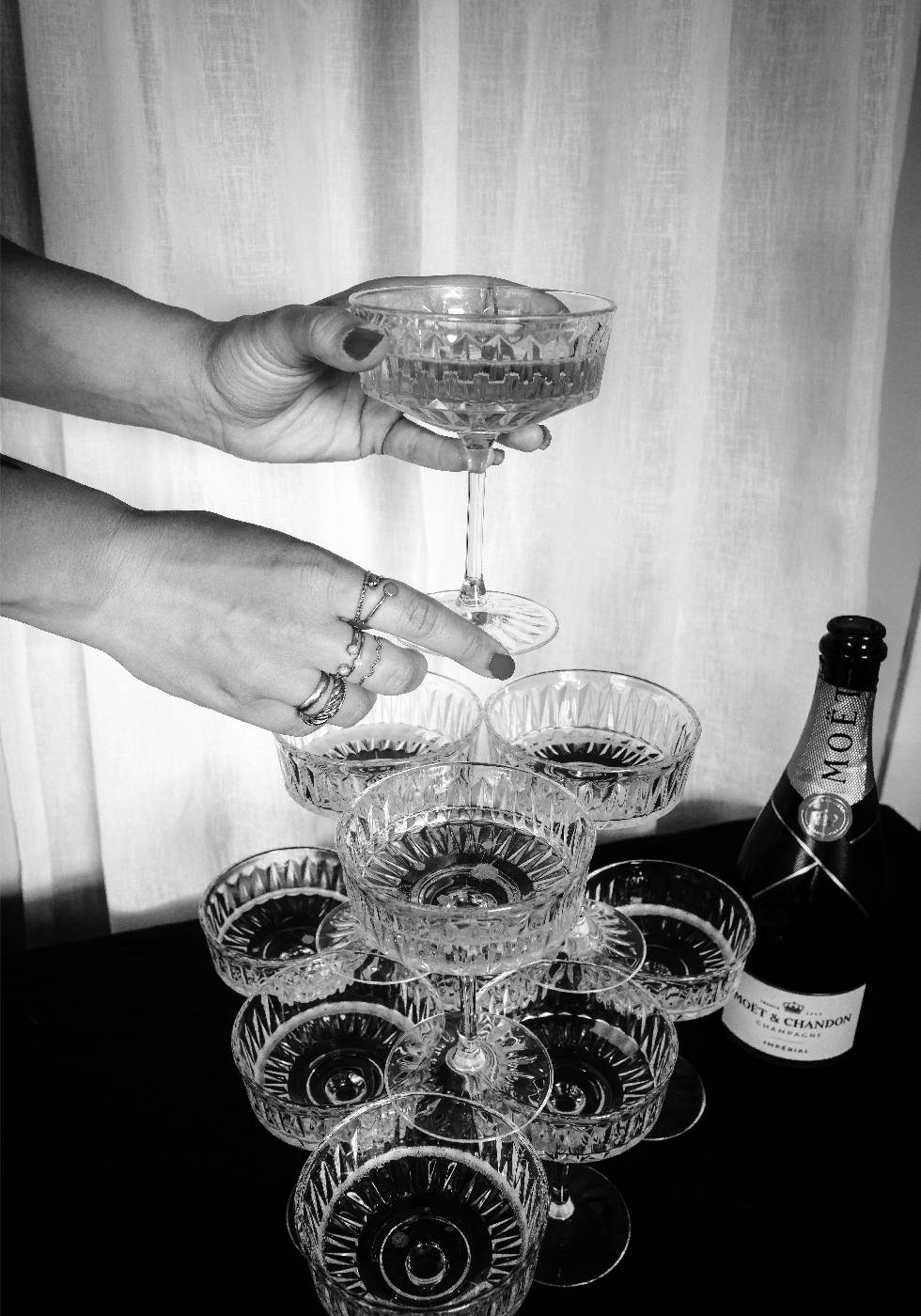 Champagne Glasses Pyramid Poster - Posterbox.art