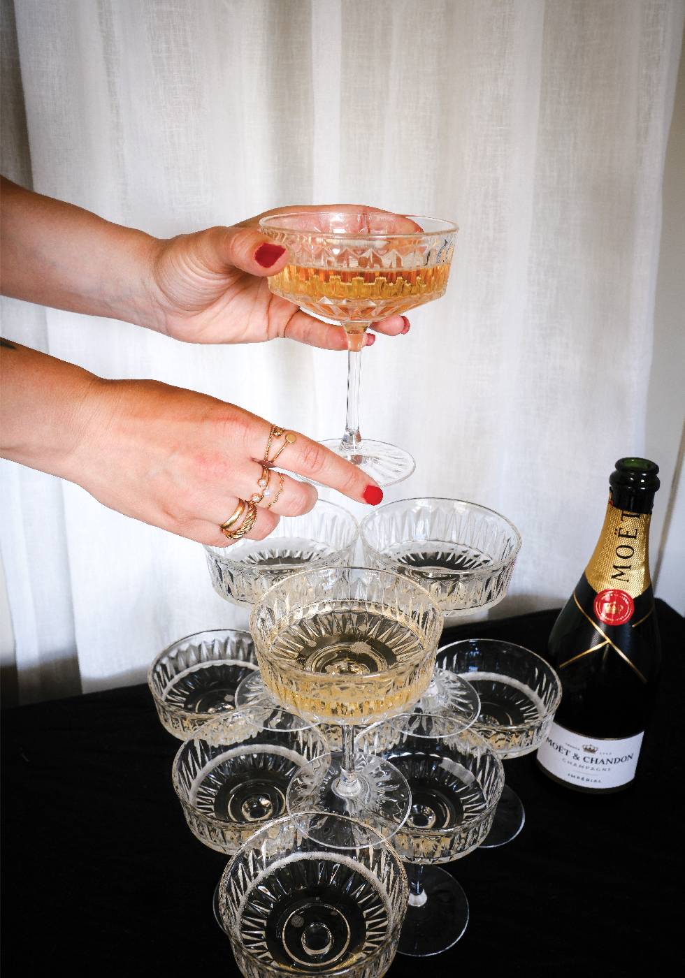 Champagne Glasses Pyramid Print Poster - Posterbox.art