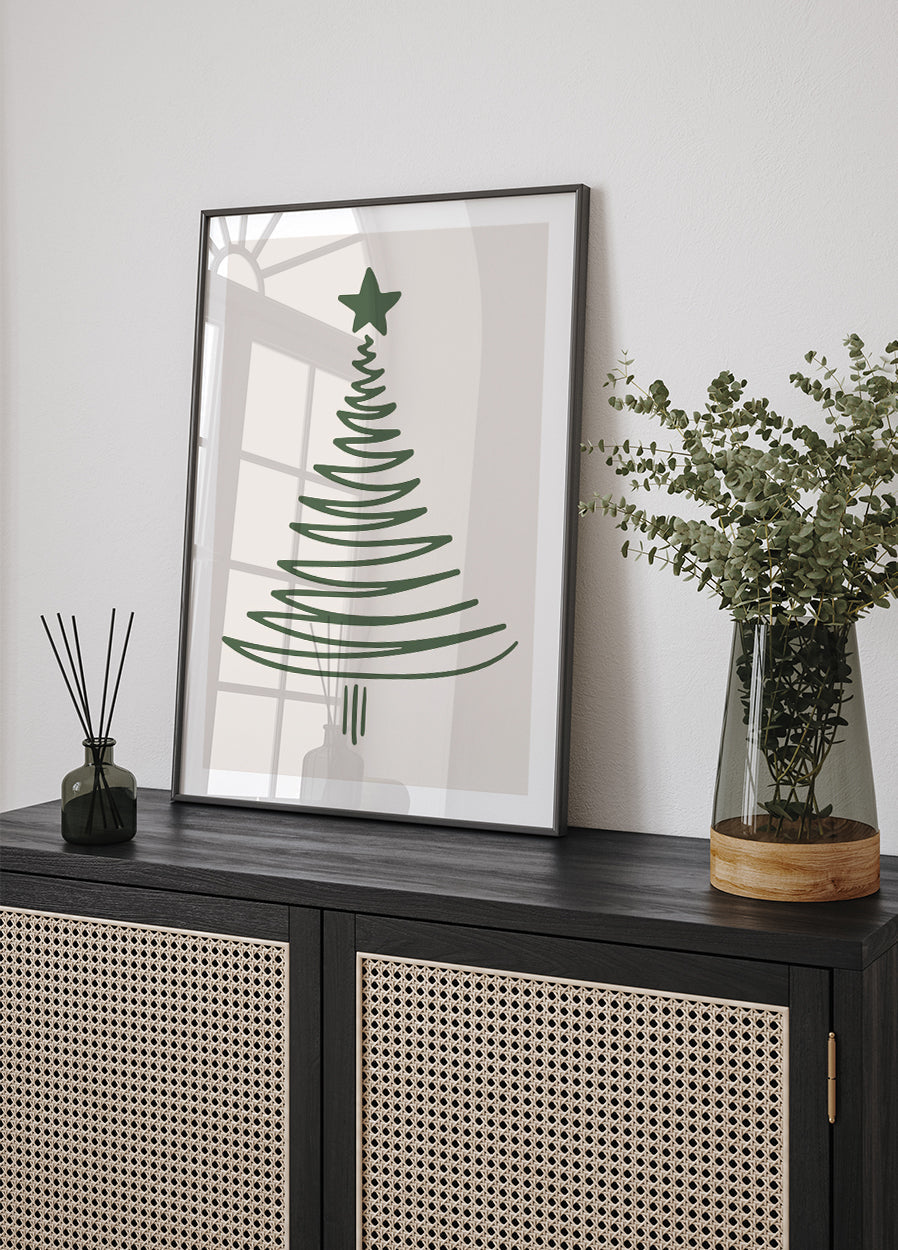 Simple Christmas Tree Poster