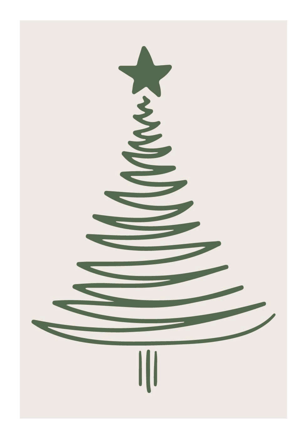 Simple Christmas Tree Poster