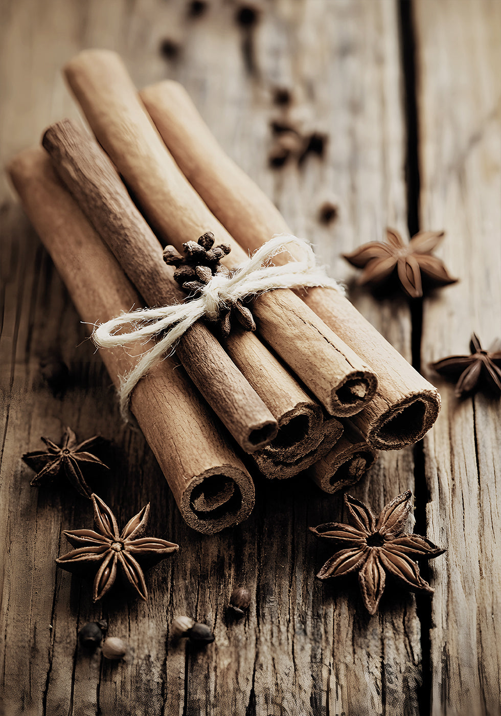 Cinnamon Sticks with Star Anise Poster