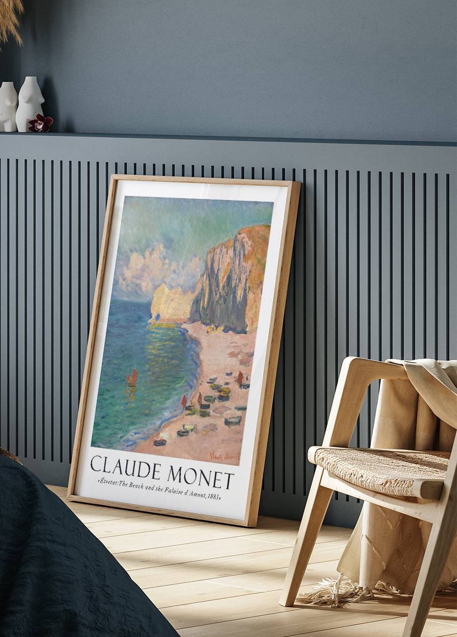 Claude Monet - Étretat, The Beach and the Falaise d'Amont Poster - Posterbox.art