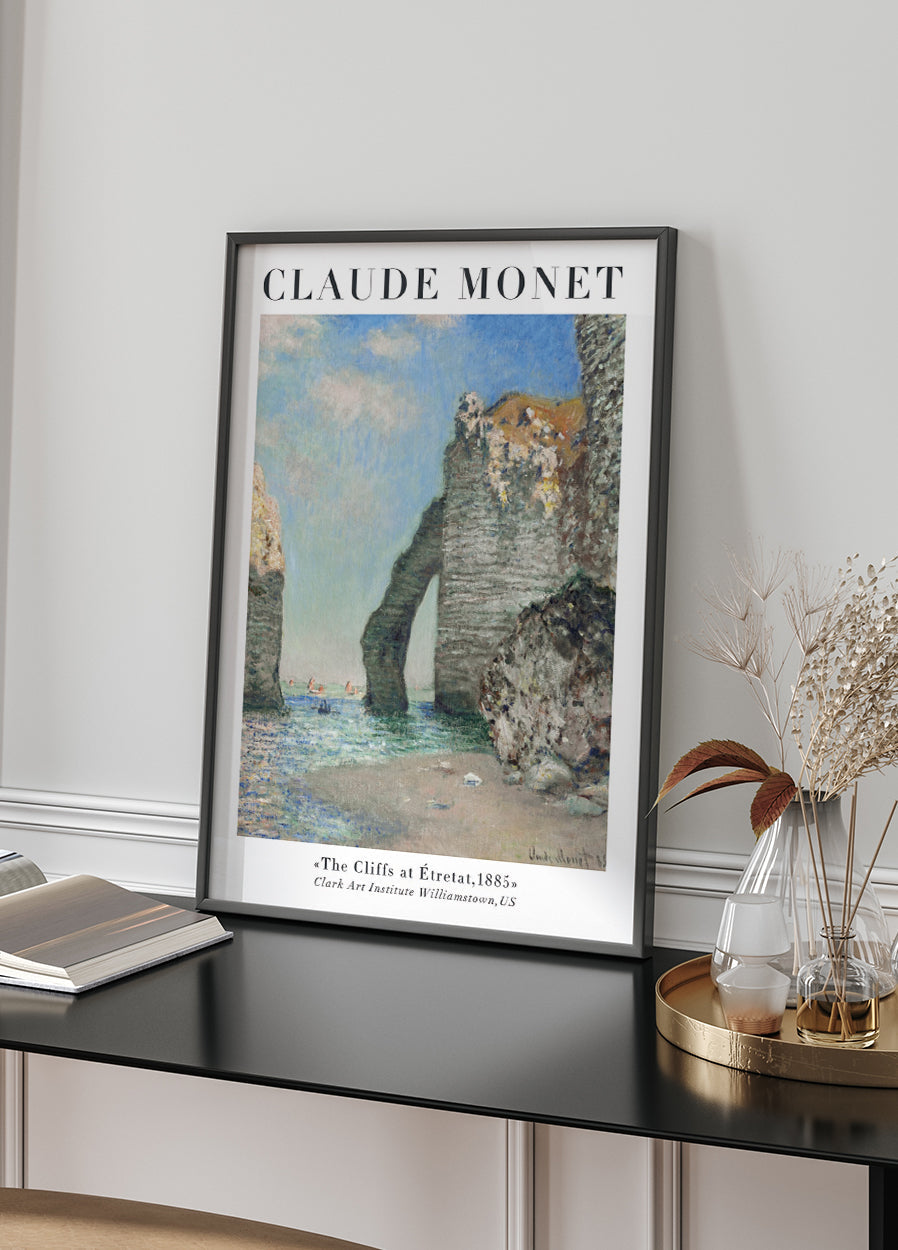 Monet's Coastal Cliffs Poster