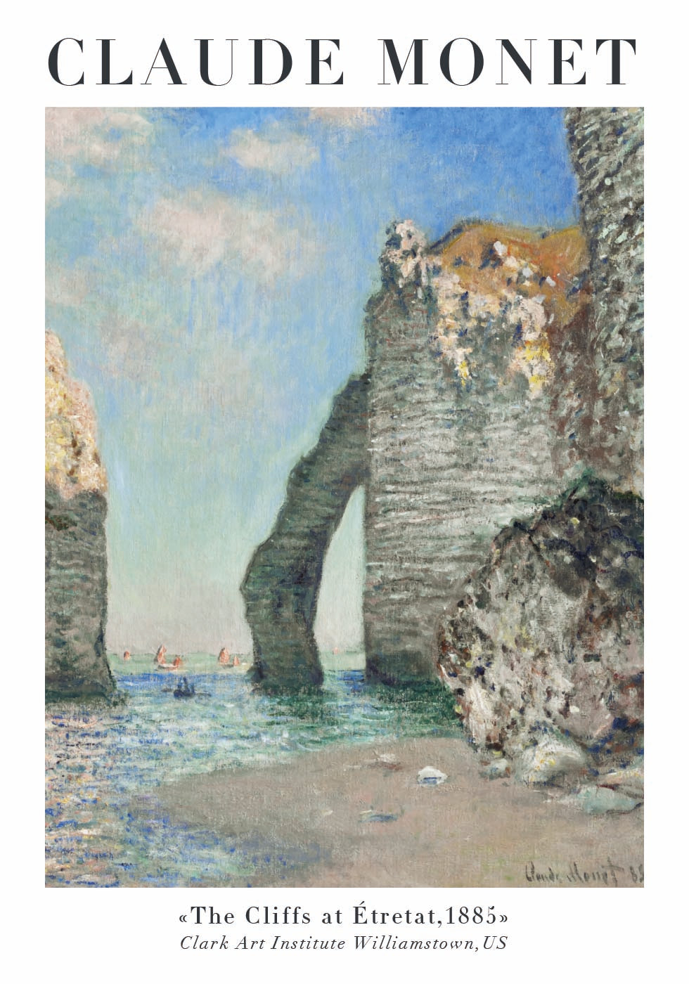 Monet's Coastal Cliffs Poster