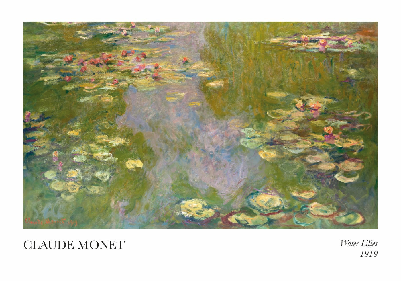 Water Lilies Serenity Poster