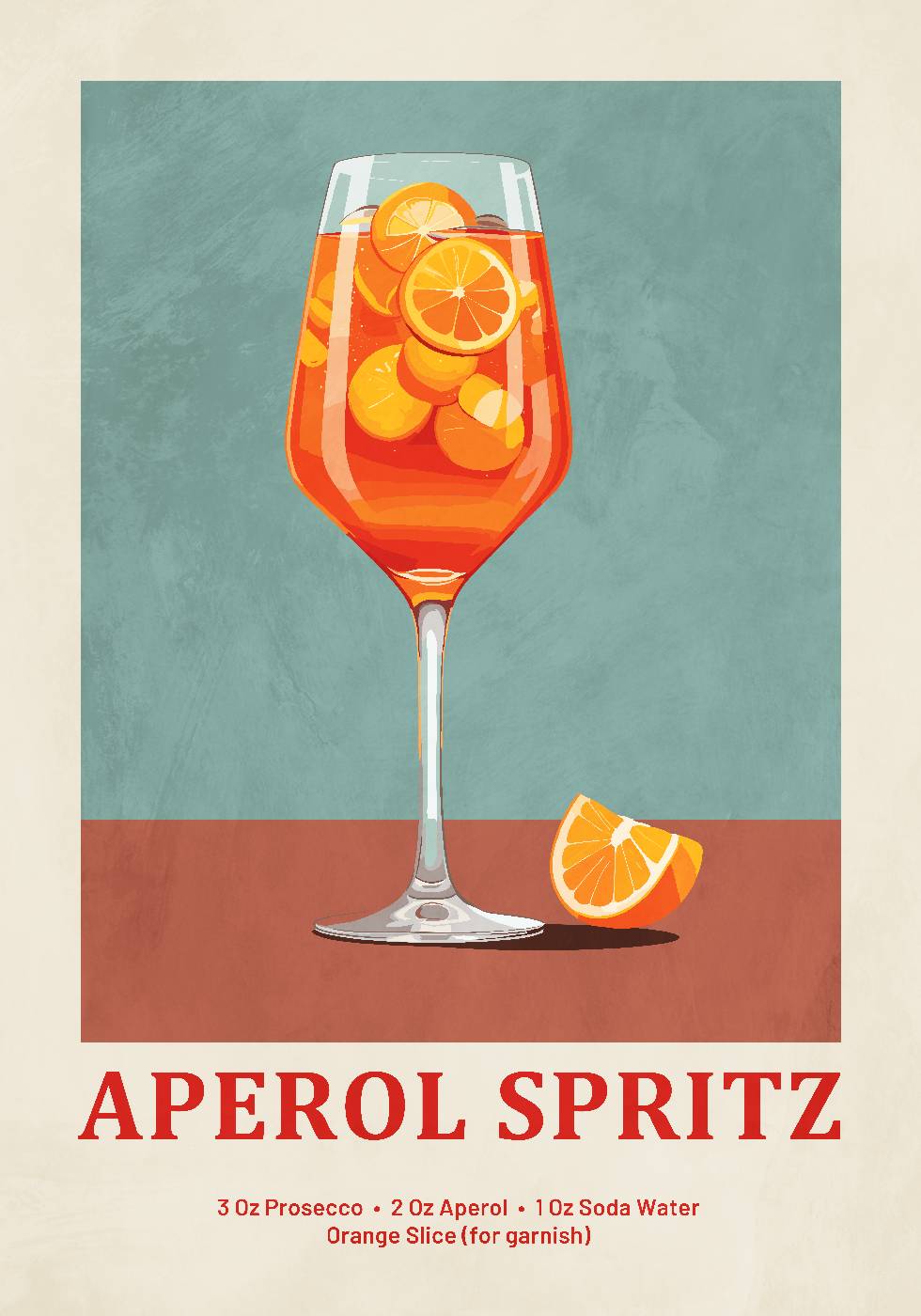 Aperol Spritz Recipe Poster