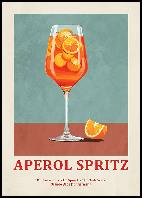 Aperol Spritz Recipe Poster