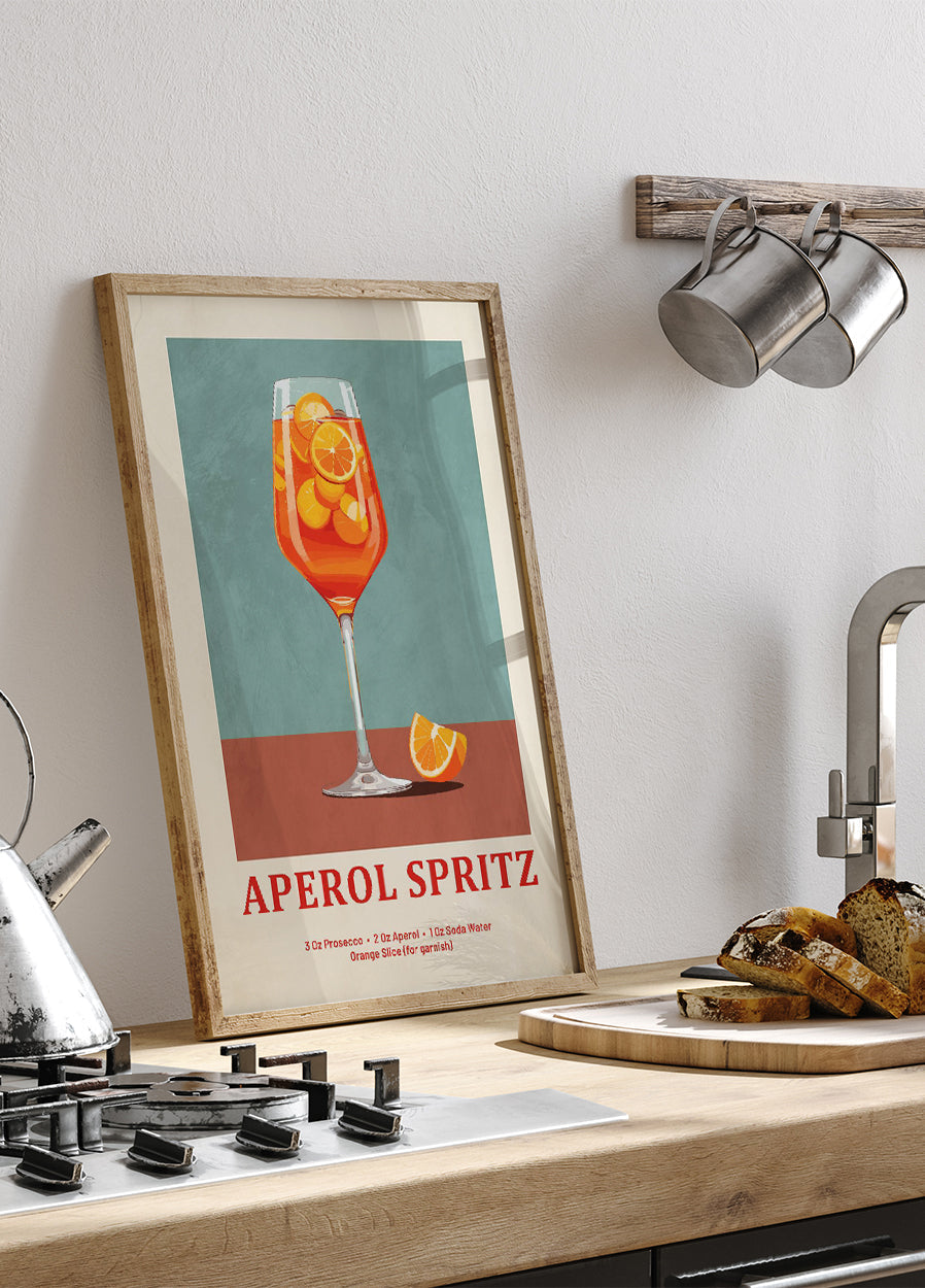 Aperol Spritz Recipe Poster