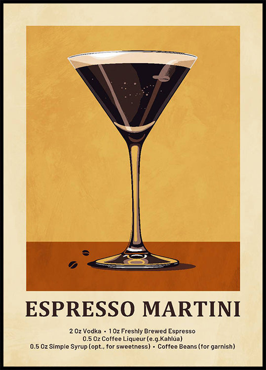 Espresso Martini Recipe Poster