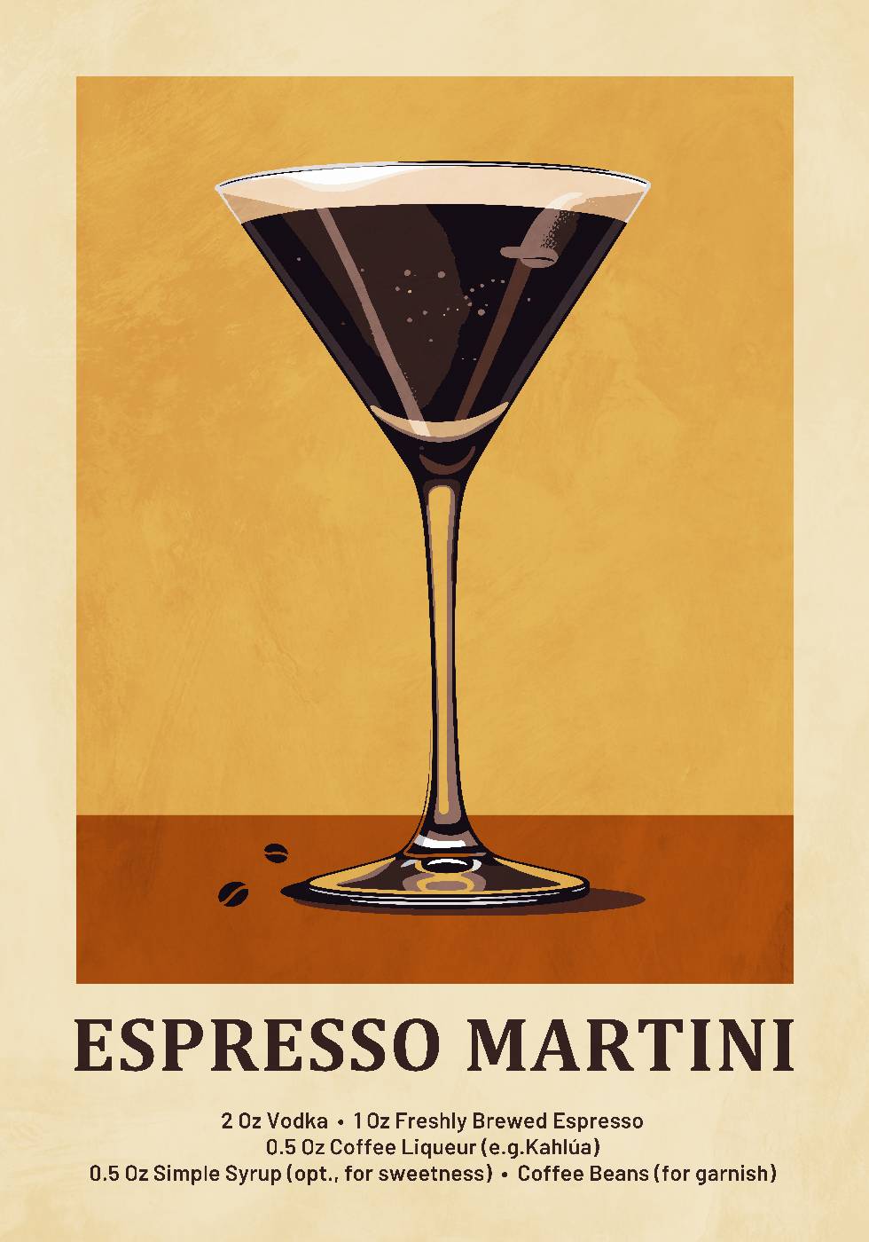 Espresso Martini Recipe Poster