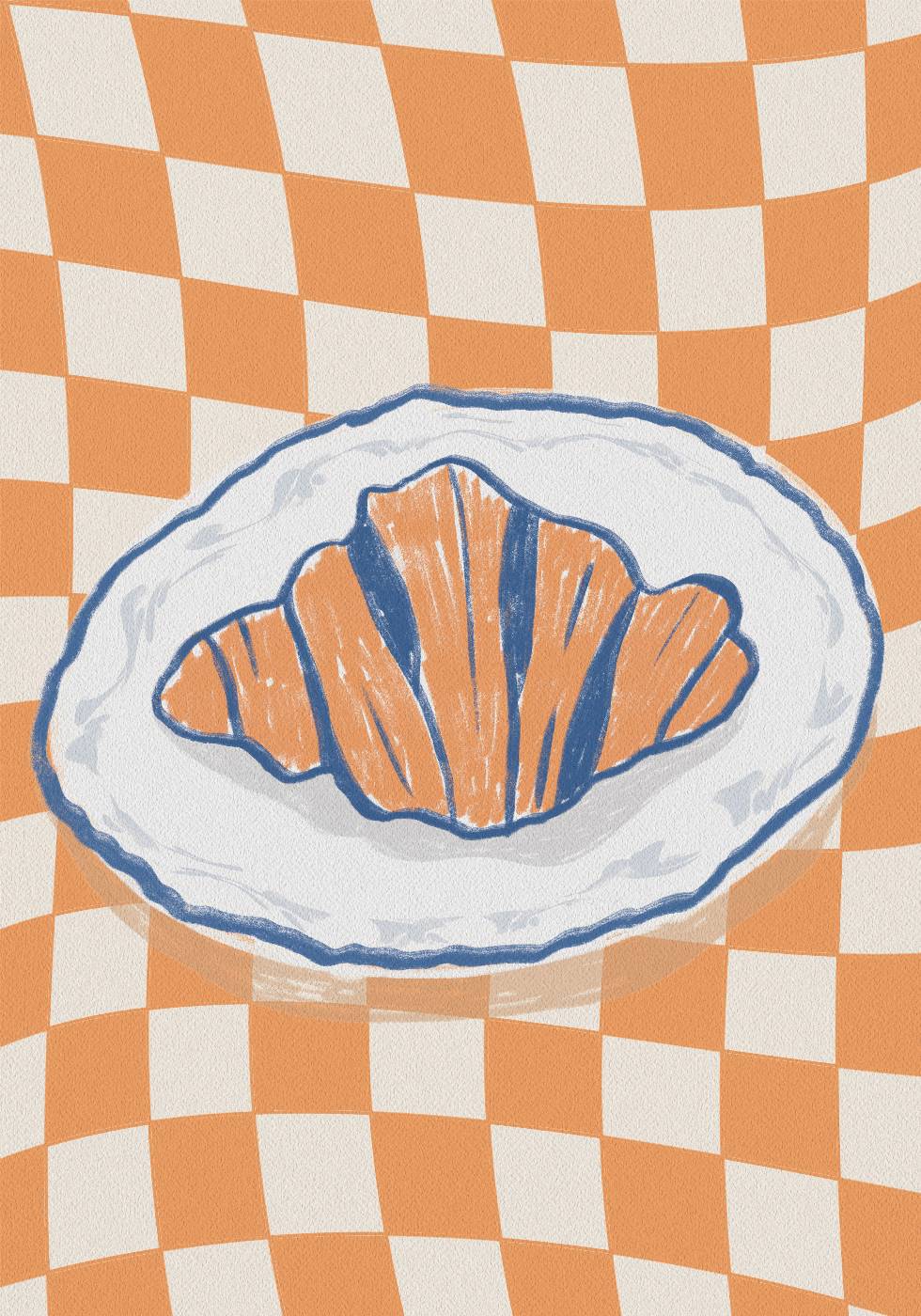 Croissant på Bordet Poster - Posterbox.art