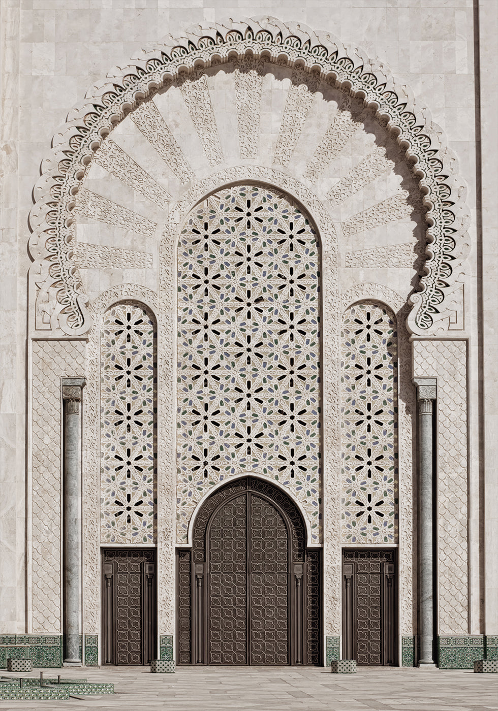 Ornate Doorway of Hassan II Mosque, Casablanca Poster