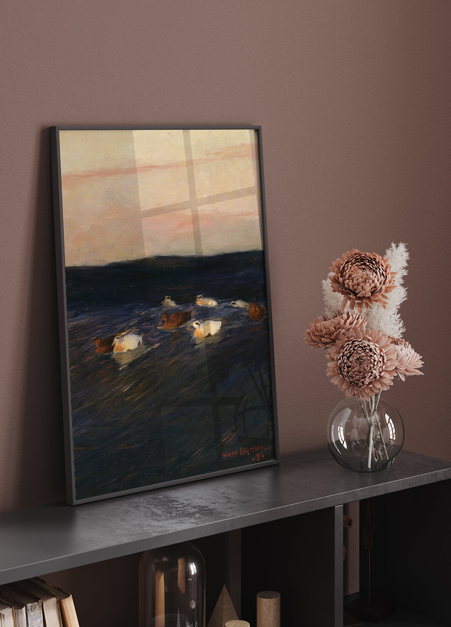 Eider Ducks in Serene Waters Poster - Posterbox.art