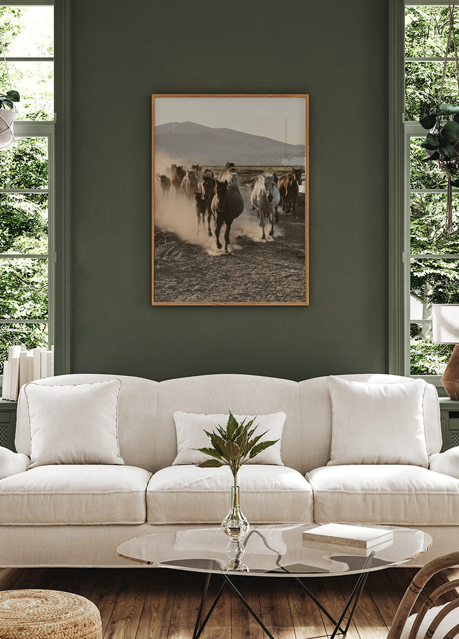 Wild Horses Running Poster