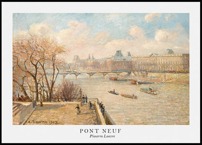 Pissarro Louvre From Pont Neuf Poster