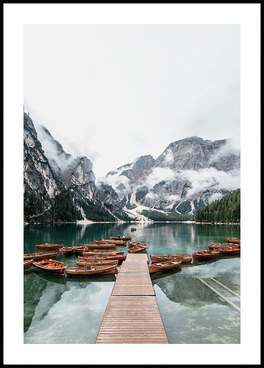 Boats in the Lake Poster