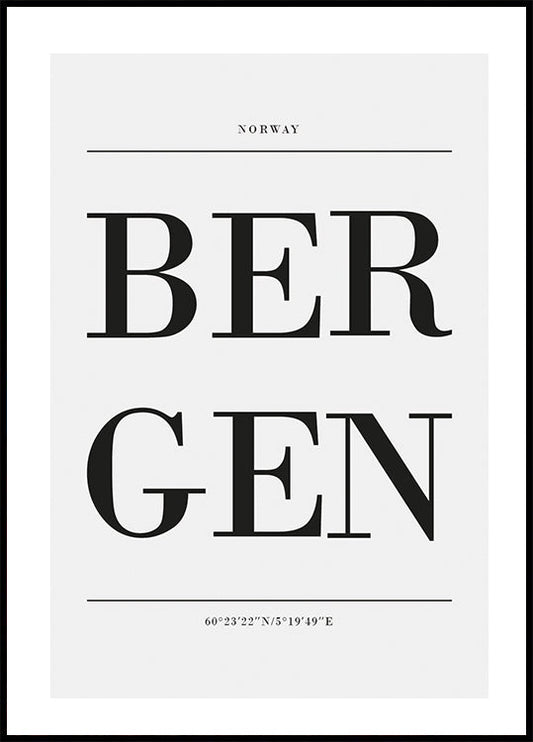 Bergen City Poster