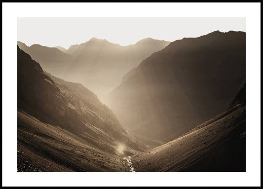 Valley of Calm at Sunrise Poster