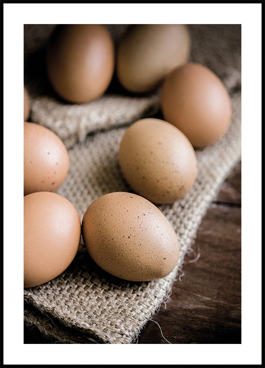 Brown Organic Eggs Poster