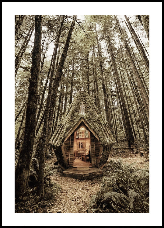 Fairy Tale Cabin in the Woods Poster