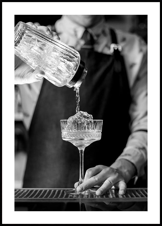 Bartender Pouring Cocktail Poster