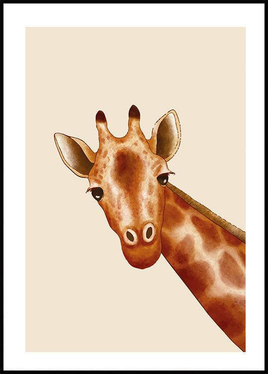 Curious Giraffe Poster