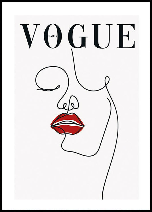 Red Lips Fashion Poster