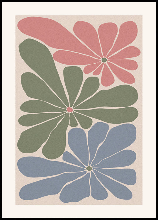 Three Flowers Poster - Posterbox.art