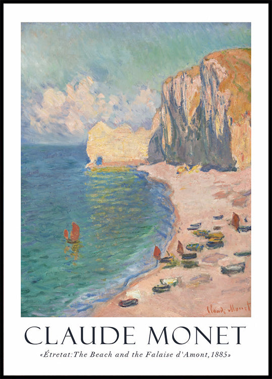 Claude Monet - Étretat, The Beach and the Falaise d'Amont Poster - Posterbox.art