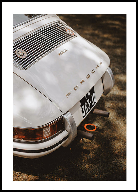 White Porsche 911 Poster