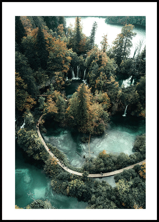Road Across the Lake in the Forest Poster - Posterbox.art