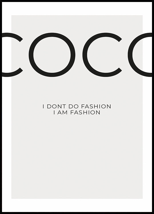 Coco's Fashion Statement Poster