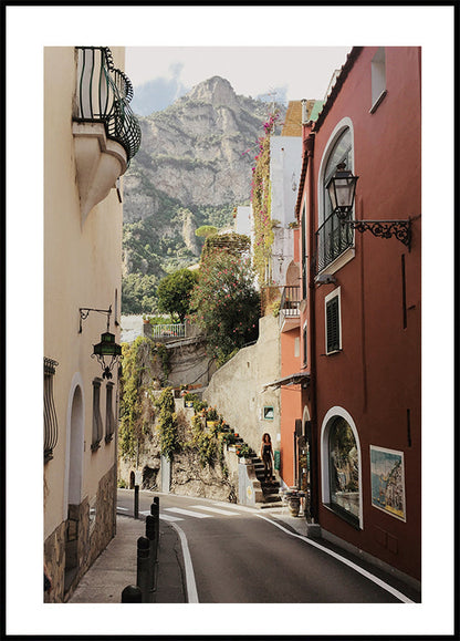 Charming Street in Positano Poster