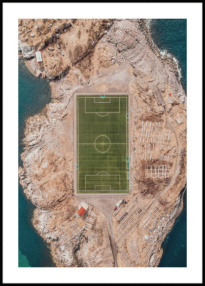 Scenic Soccer Field in Norway Poster