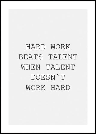 Hard Work Motivation Poster - Posterbox.art